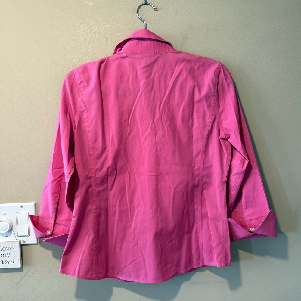 Talbots Wrinkle Resistant Pink Cotton Shirt - Picture 11 of 16